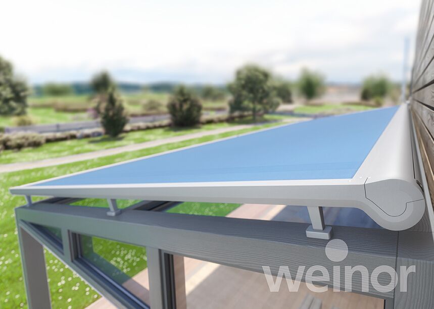 Wintergartenmarkise WGM Top als Sonnenschutz für Glasdächer