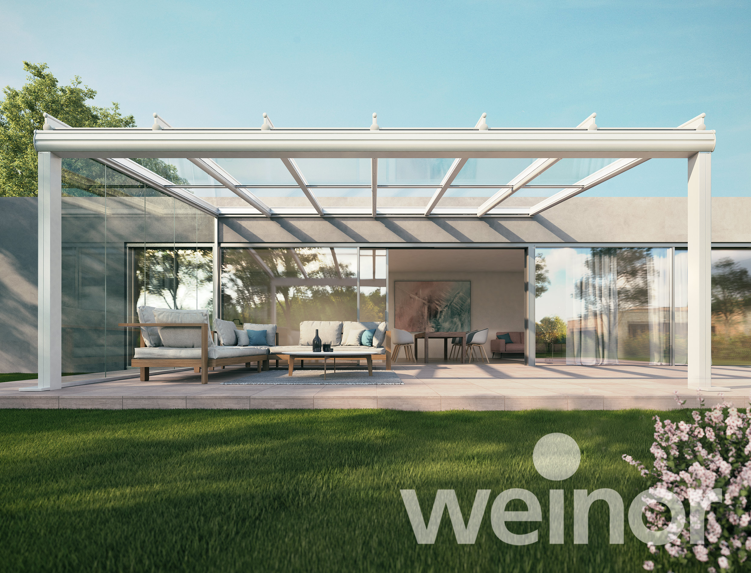 Terrassendach mit Glasdach – heller Wetterschutz für die Terrasse